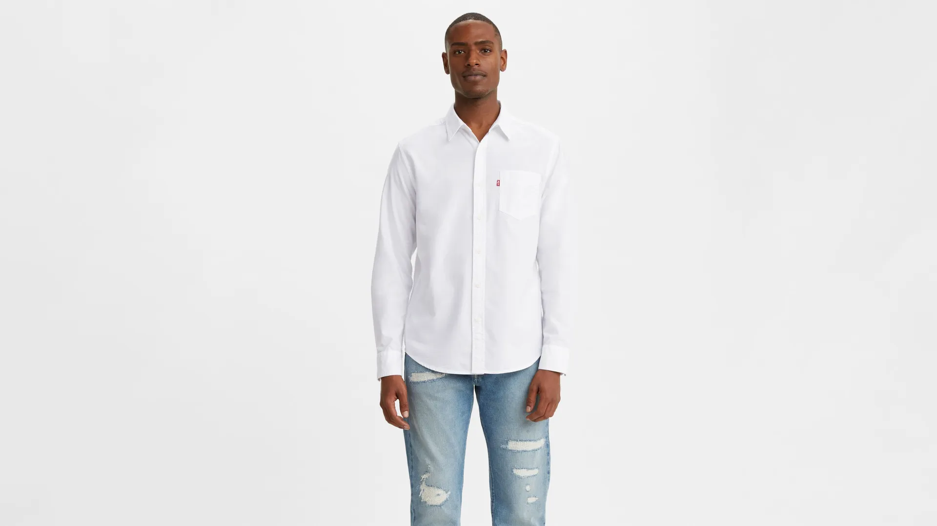 

Классическая рубашка стандартного кроя с одним карманом Levi's, белый