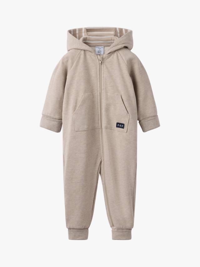 

Детский хлопковый комбинезон с капюшоном Polarn O. Pyret, Natural