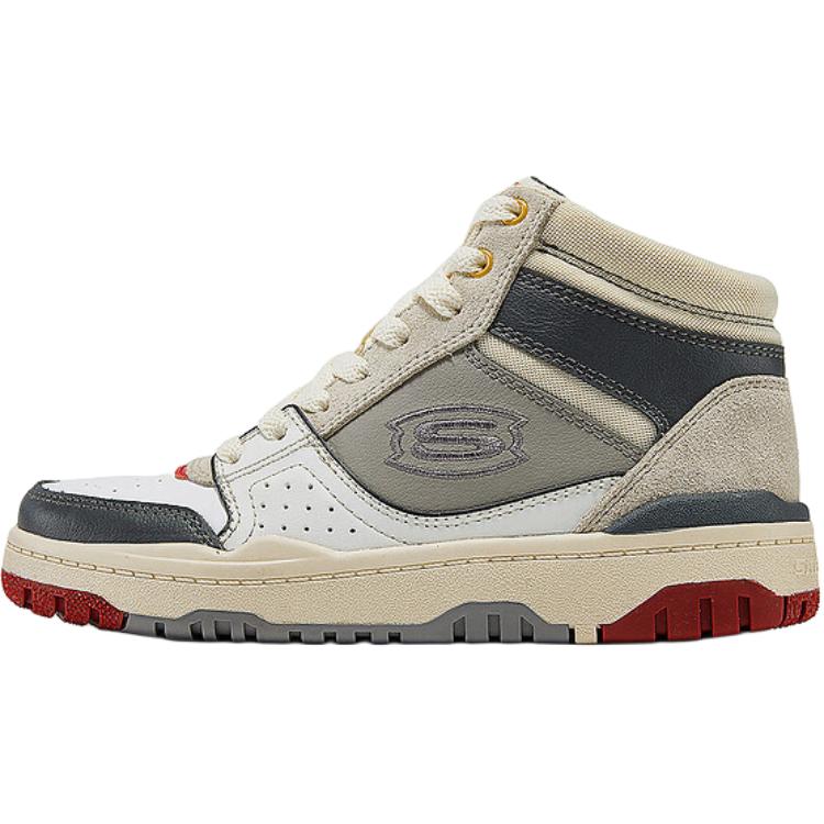 

Skechers Kids Детские кроссовки для скейтбординга, устойчивые к ударам и износу, белого, серого и красного цвета, средней высоты