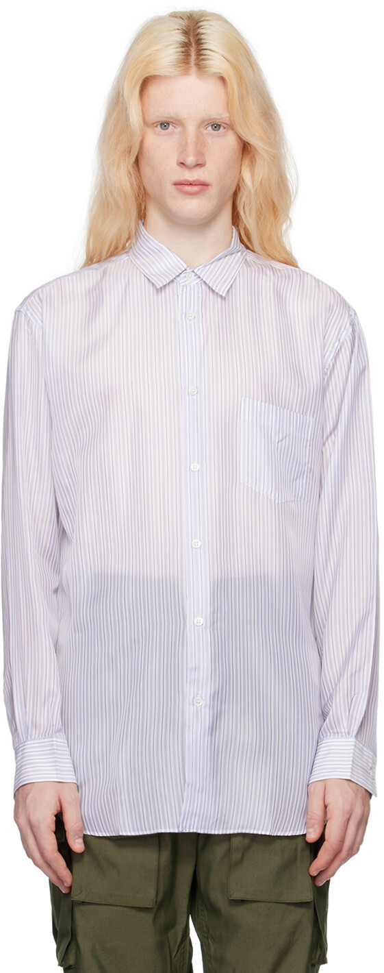

Рубашка сине-белая Comme des Garcons Shirt, Stripe