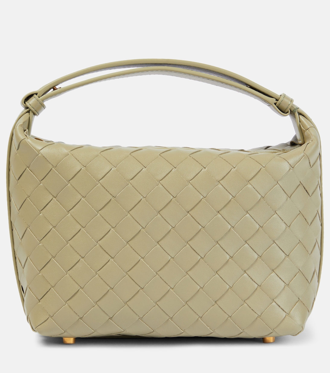 

Сумка-тоут Wallace из кожи Intrecciato Bottega Veneta, Travertine-Gold