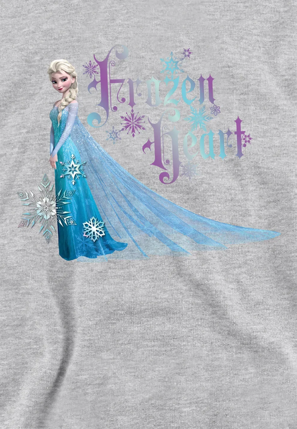 Детская худи с принтом Frozen Elsa, Disney, серый — фото 2