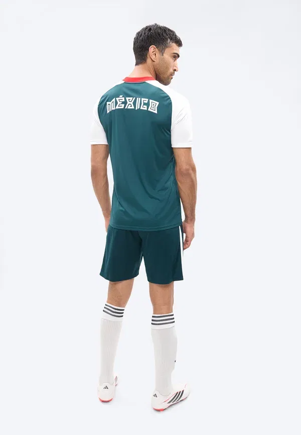 Футболка сборной Мексики 26 выездная предматчевая Adidas Originals, белый/аврора айви — фото 3