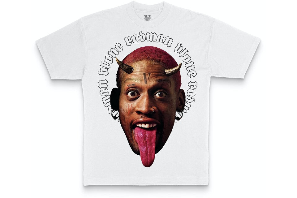 

Белая футболка Vlone X Rodman ANGEL VS DEMON, цвет Pattern