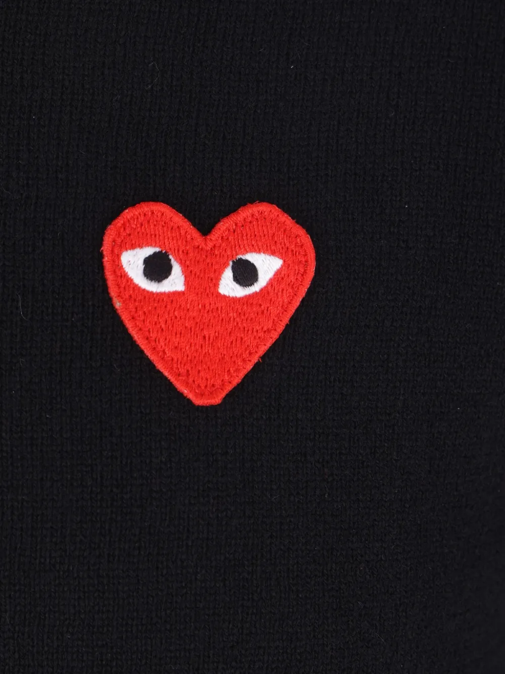 Шерстяной свитер с логотипом Comme Des Garçons Play, черный — фото 3