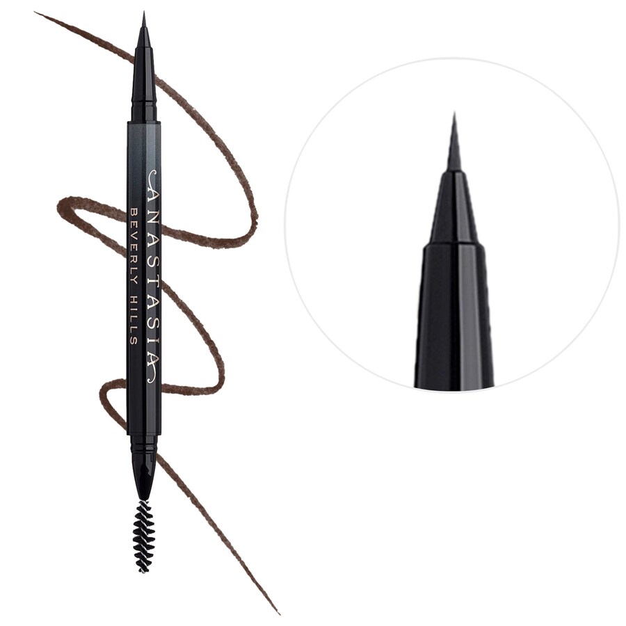 

Карандаш для бровей MicroStroke Detailing Brow Pen обеспечивает стойкость до 24 часов. Anastasia Beverly Hills, 0.01 oz/0.5 mL, Ebony