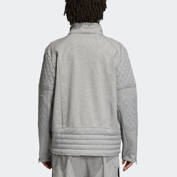 Куртка Men's adidas originals Stand Collar Loose Sports Jacket Medium Hemp Grey, серый — фото 4