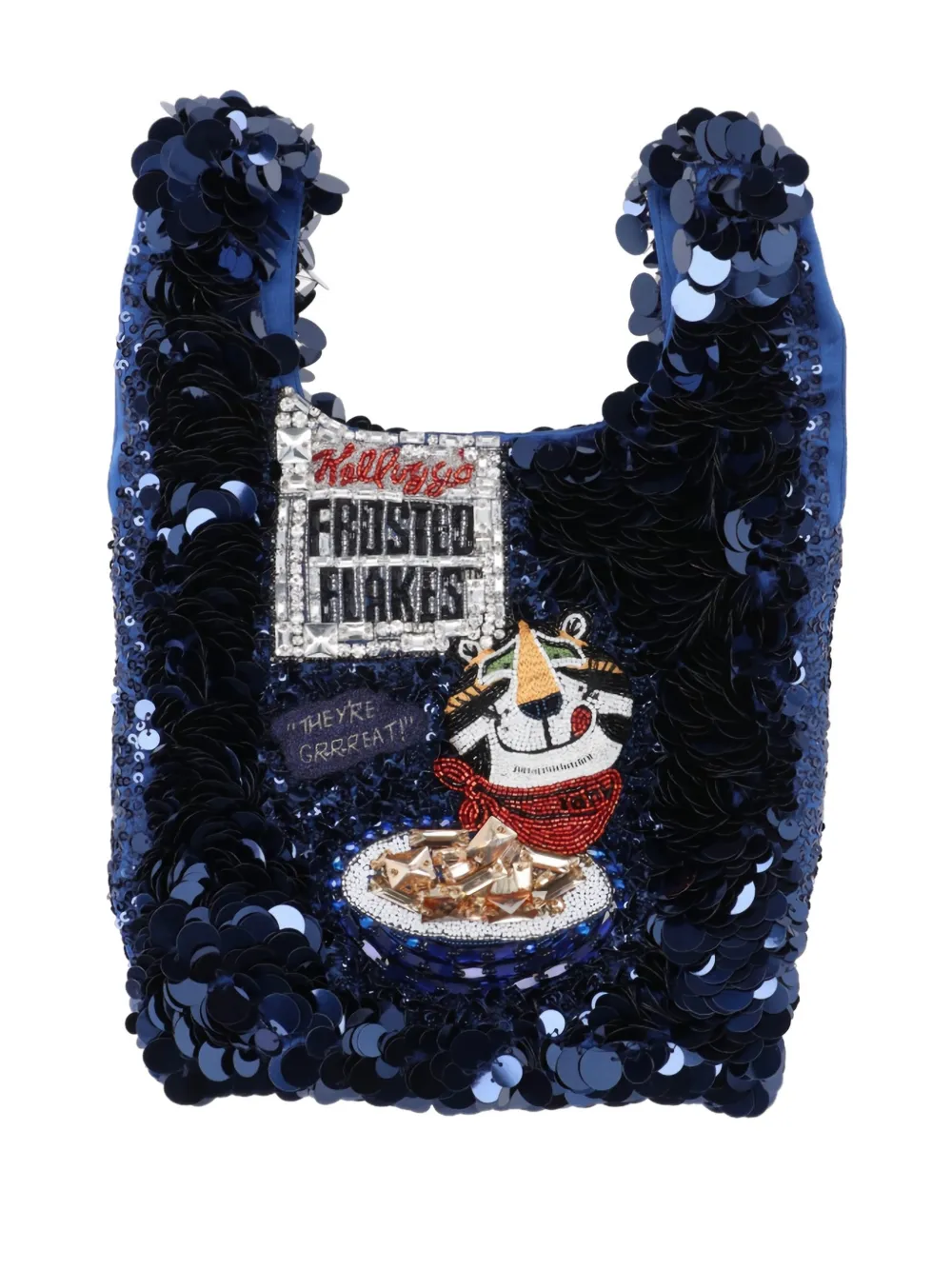 

Синяя сумка-тоут Anya Hindmarch