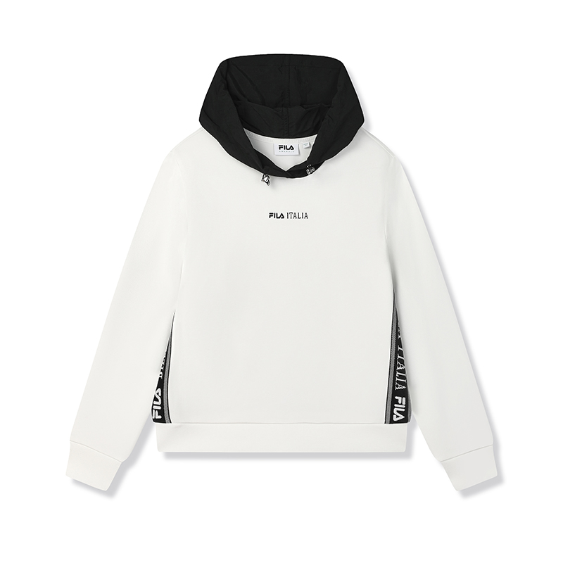 

FILA Толстовка с капюшоном из трикотажной ткани женская white