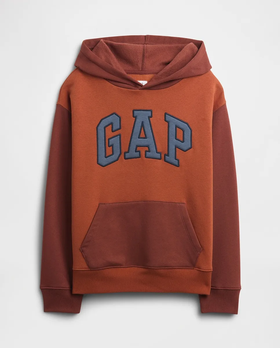 

Детская толстовка с капюшоном и логотипом Gap, оранжевый