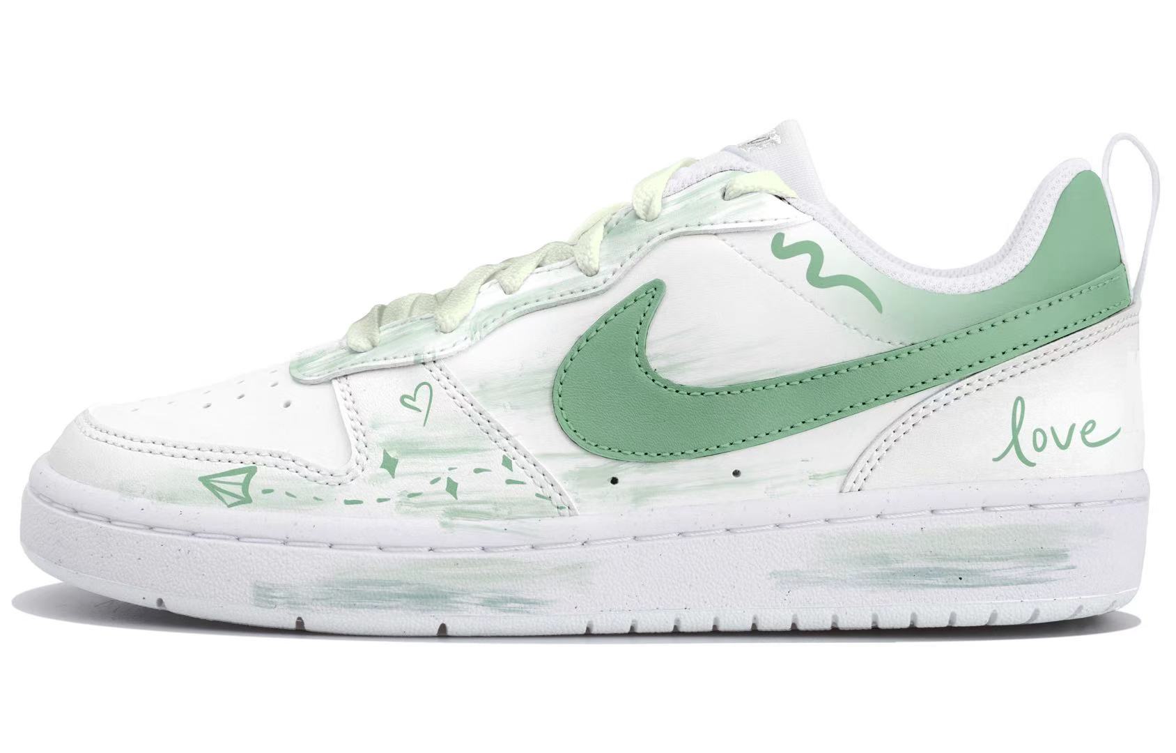 

Nike Кроссовки для скейтбординга Court Borough Low top белые зеленые Kids'