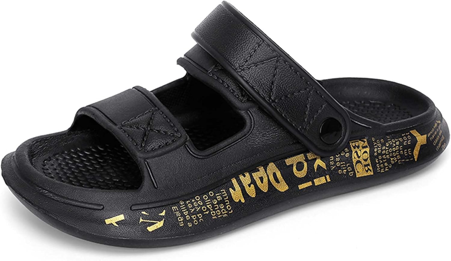 

Мужские летние сандалии-тапочки UANGLI для пляжа, мягкие, модные, удобные, с пряжкой, из EVA, дышащие, легкие, противоскользящие, износостойкие, освежающие, золотой