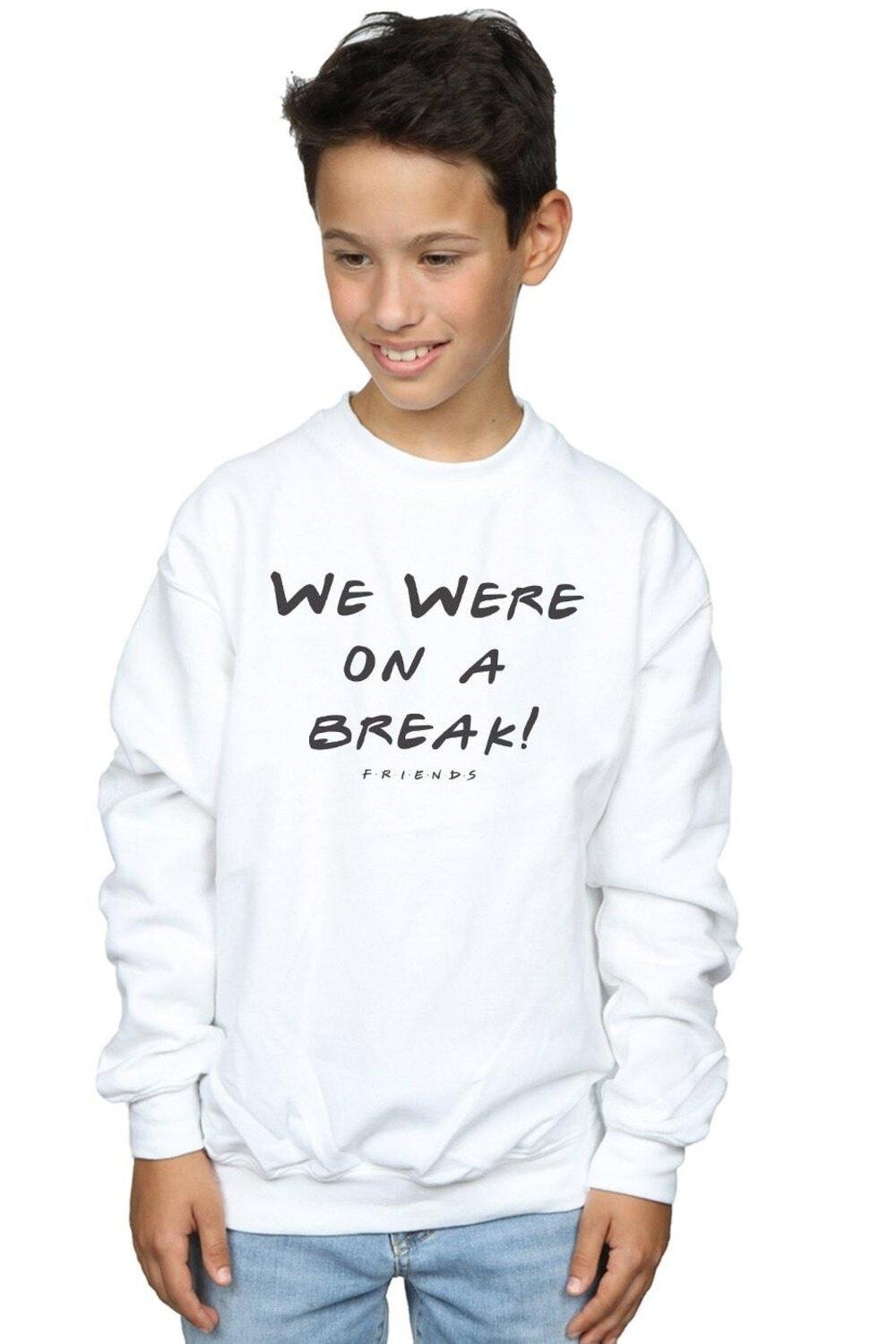 

Толстовка с надписью We We We We We Were On A Break Friends, белый