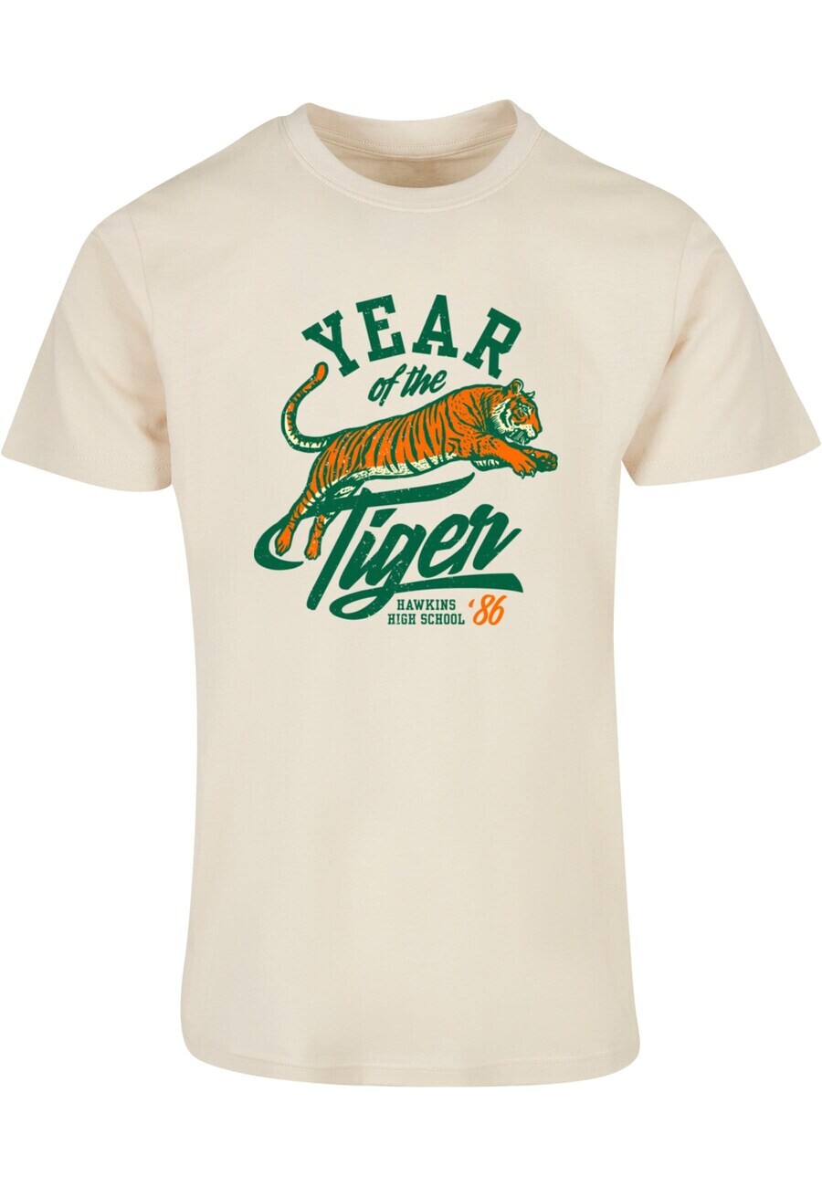 

Классическая футболка ABSOLUTE CULT Shirt Stranger Things - Hawkins Year of The Tiger 86, песочный