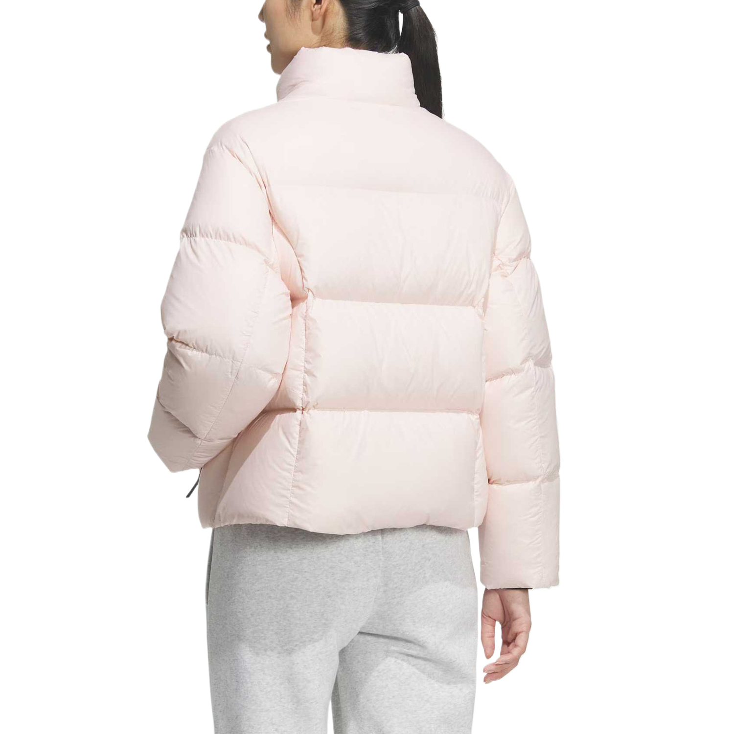 Пуховики и пальто женские Adidas, светло-розовый/черный — фото 4