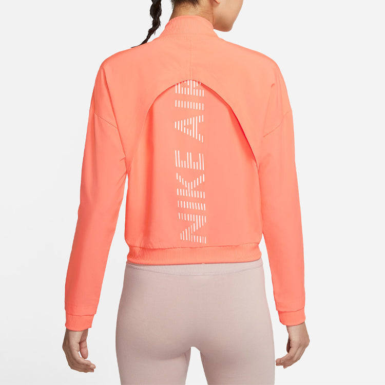 Футболка (WMNS) Nike Air Woven Quick Dry Reflective Logo Jacket 'Bright Orange' CZ9143-854 — фото 4