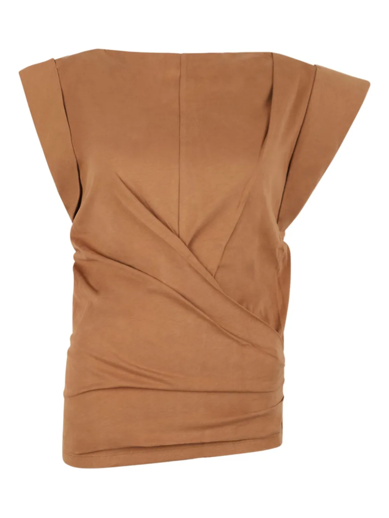 

Топ из хлопка ISABEL MARANT с драпировкой, нейтральный