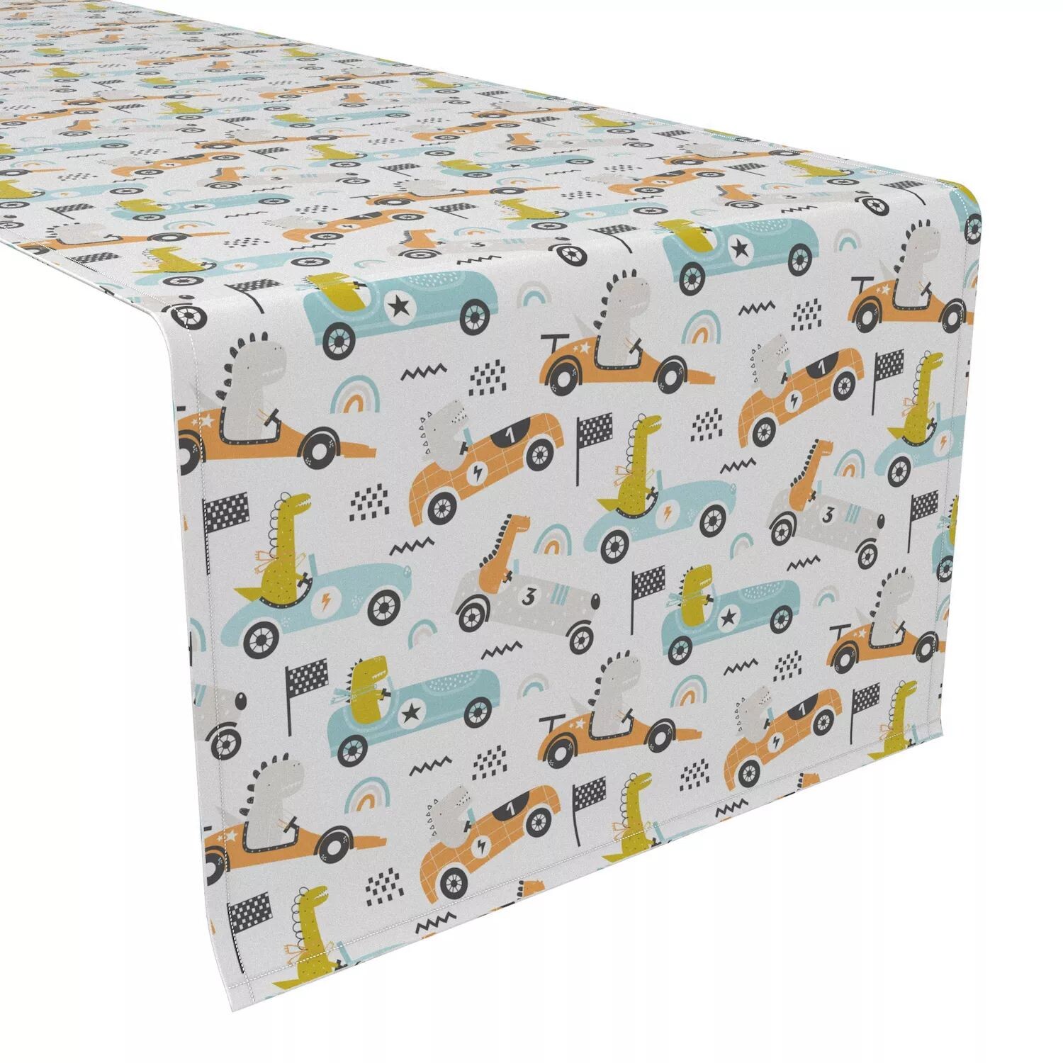 

Настольная дорожка, 100% хлопок, 16x108 дюймов, Dino Racers