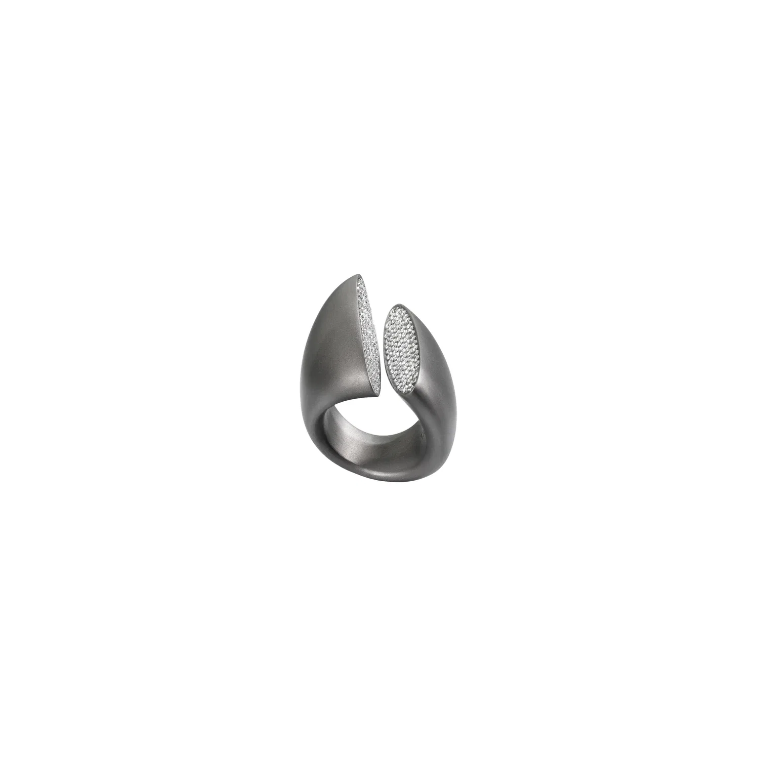 Кольцо Eclisse из титана и бриллиантов - TG0902A001 VHERNIER, серебряный