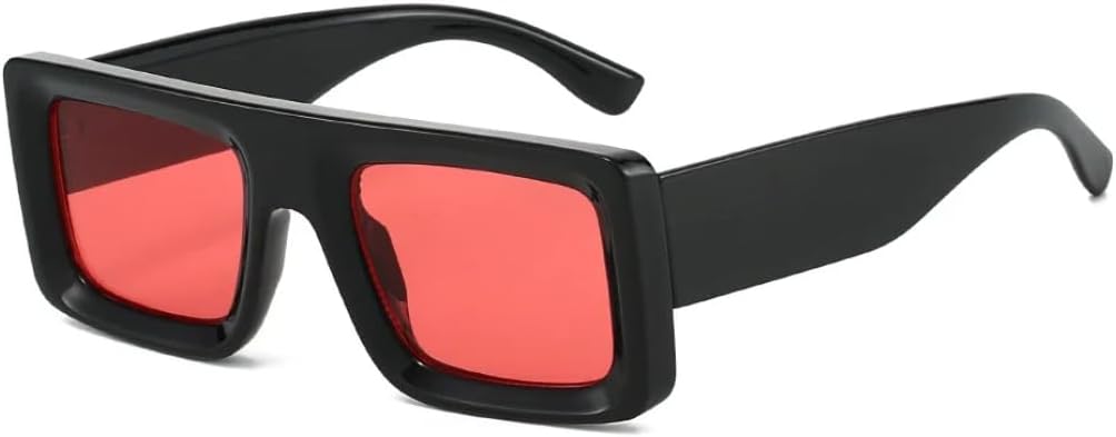 

Солнцезащитные очки в стиле ретро, ​​квадратная форма, черепаховая оправа, для женщин, стильные, универсальные, повседневные, с защитой от УФ-излучения UV400 UATXTAU, Black Red