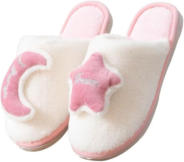 

Женские и мужские милые мультяшные теплые хлопковые тапочки Zonkacen для зимнего использования дома и в спальне, розовый