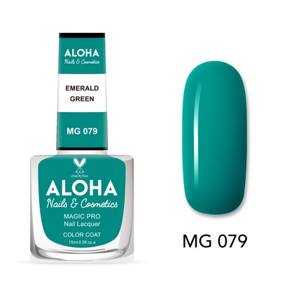 

Лак для ногтей Magic Pro 15 мл - Mg 079 / Изумрудно-зеленый Aloha Nails & Cosmetics