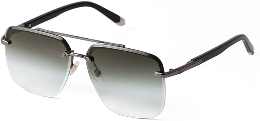 

Винтажные большие металлические солнцезащитные очки для мужчин и женщин, коричневые, с двойной перемычкой, солнцезащитные очки, очки для мужчин, защита от ультрафиолета UV400 MTZJH, C6