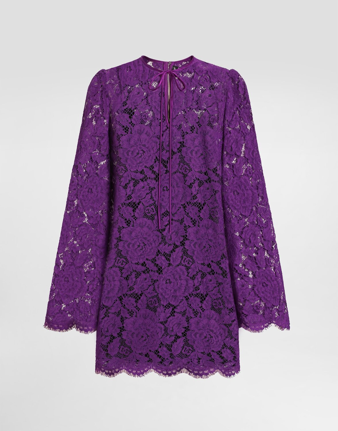 

Короткое платье из кордоне кружева Dolce & Gabbana, фиолетовый