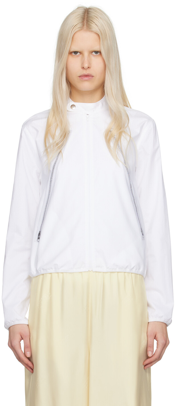 

Белая куртка на молнии Mm6 Maison Margiela