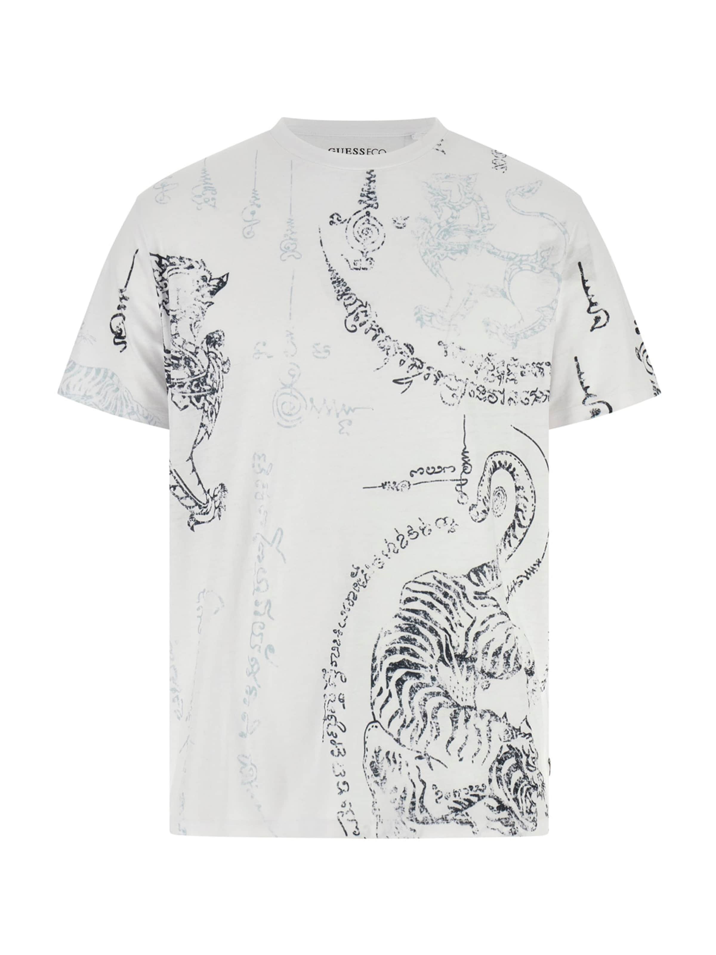 

GUESS Футболка 'SOUTHEAST BURNOUT' в белом цвете