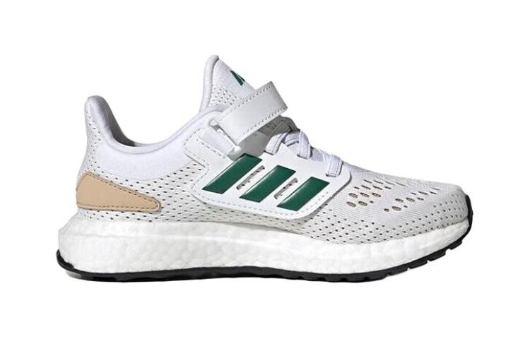 Кроссовки детские Pureboost 22 PS Low-top белые/зеленые Adidas, зеленый — фото 2