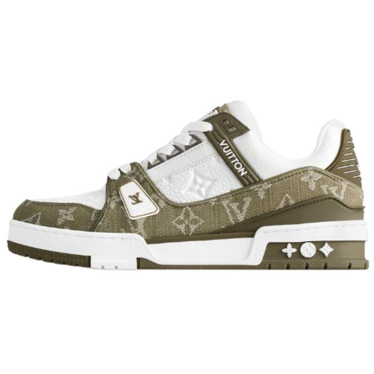 

LOUIS VUITTON Кроссовки для скейтбординга Trainer Low Top, мужские, зеленые