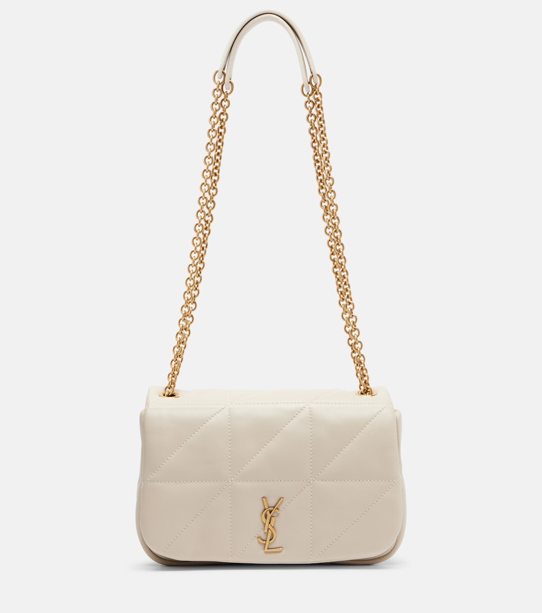 

Джами 4.3 Миниатюрная кожаная сумка через плечо Saint Laurent, Crema Soft