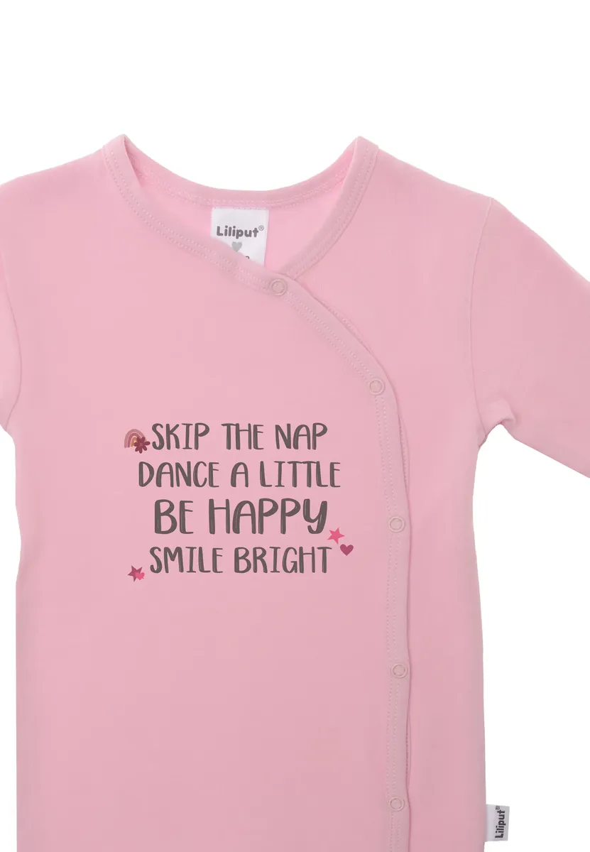 Комбинезон Liliput "Be Happy" с практичной планкой на кнопках, розовый — фото 3