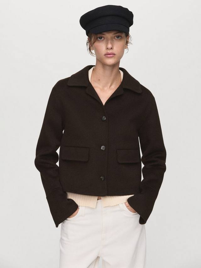 

Короткая куртка с воротником из смесовой шерсти Alex Mango