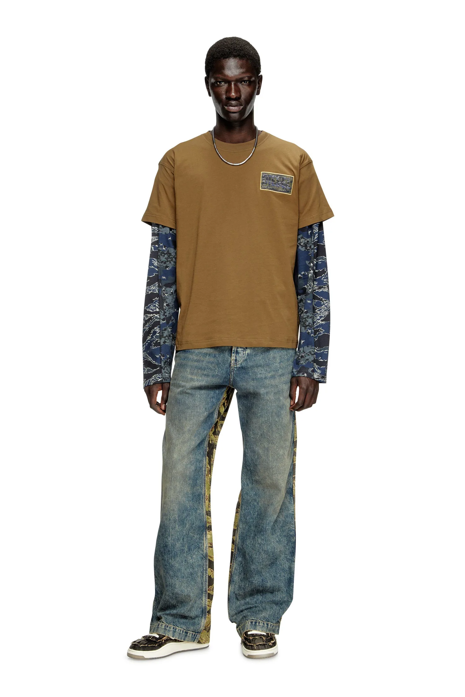 Мужская футболка T-NORM-T3 Diesel, цвет Dark Green — фото 4