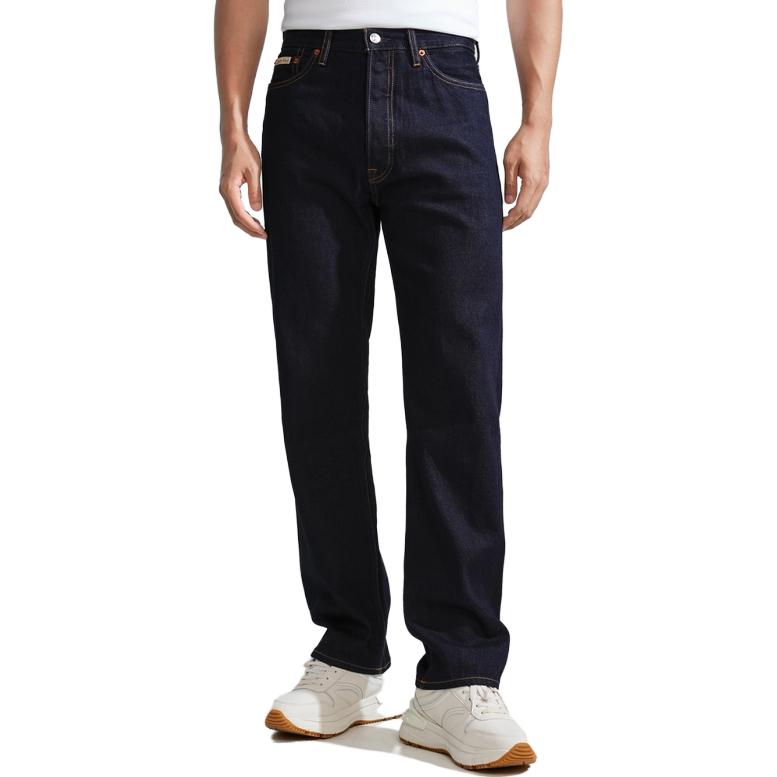 Футболка CALVIN KLEIN Jeans Unisex джинсовая тёмно-синяя, 5DB-Denim Dark Blue — фото 4
