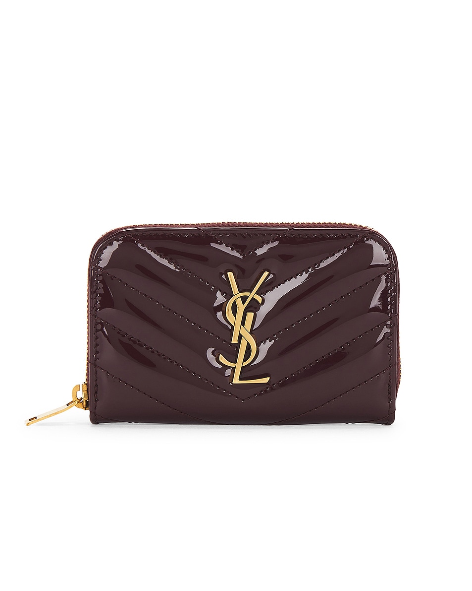

Кошелек для монет и карт Saint Laurent, темно-красный