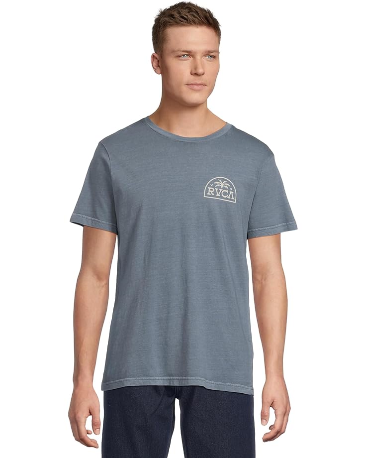 

Мужская футболка RVCA Palm Serif, Vintage Navy, Синий, Мужская футболка RVCA Palm Serif, Vintage Navy