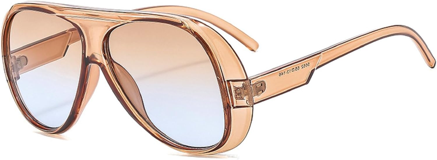 

Ретро-солнцезащитные очки большого размера для женщин, модные градиентные очки с защитой от УФ-излучения UV400 для мужчин, трендовые солнцезащитные очки Y08 Melrose, Tea