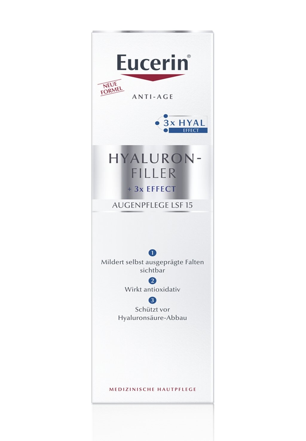 Сыворотка Eucerin — Антивозрастной уход AUGENPFLEGE ANTI AGING AUGENPFLEGE HYALURON-FILLER, AUGENCREME M — фото 3