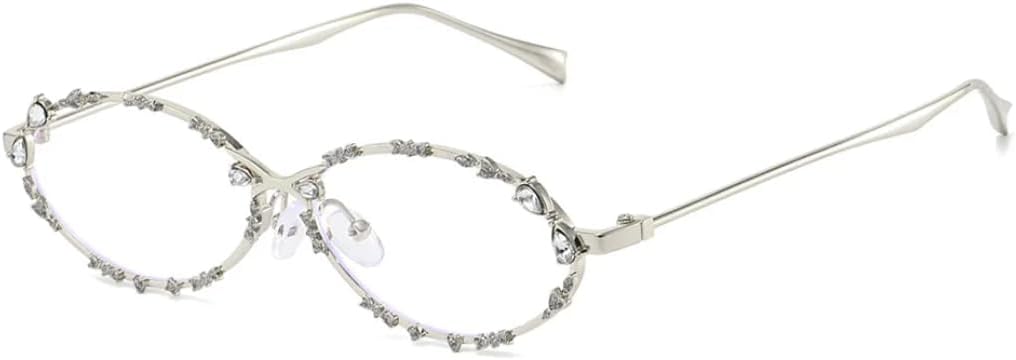 

Ретро овальные панк-солнцезащитные очки с бриллиантами для женщин, модные серебристые очки с защитой от УФ-излучения для мужчин. Модные солнцезащитные очки UUPTTPL, Silver Clear