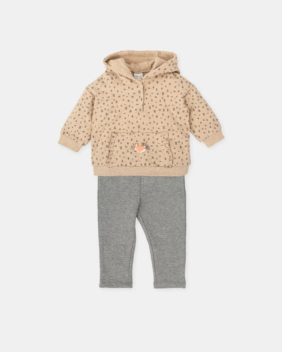 

Детский комплект из двух частей с лисой песочного цвета Tutto Piccolo