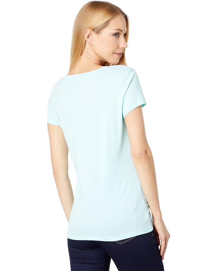 

Футболка U.S. POLO ASSN. Iconic V-Neck Tee, цвет Easy Turquoise