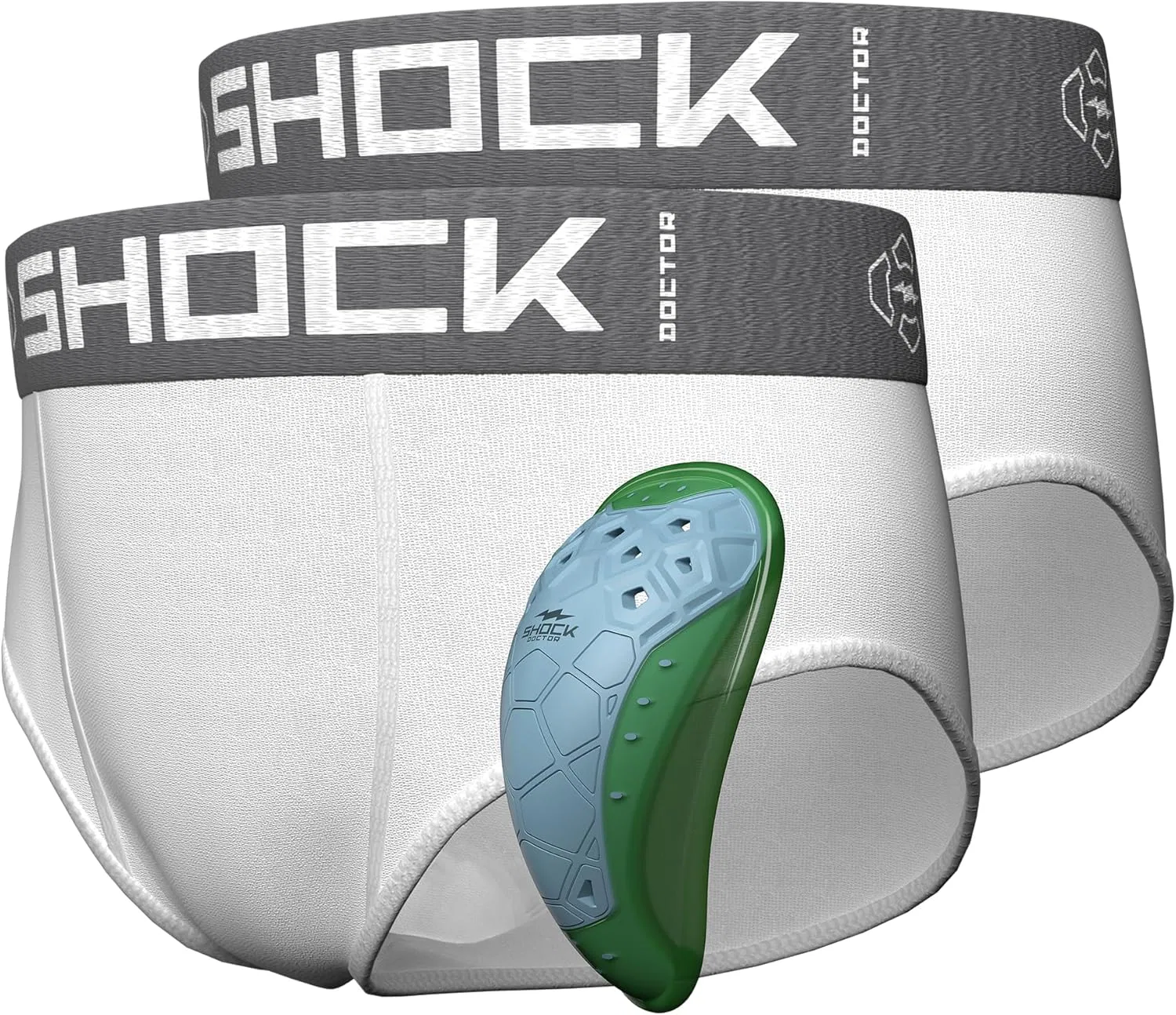 Трусы с чашкой Shock Defender Core 2-Pack, White — фото 2