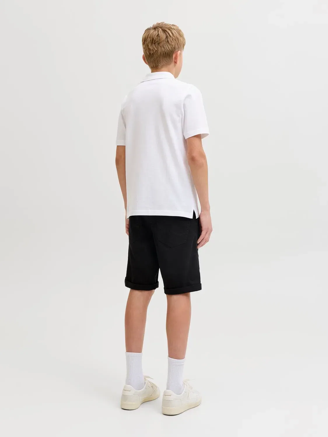 Поло детское из хлопка JACK & JONES Junior, bright white — фото 4