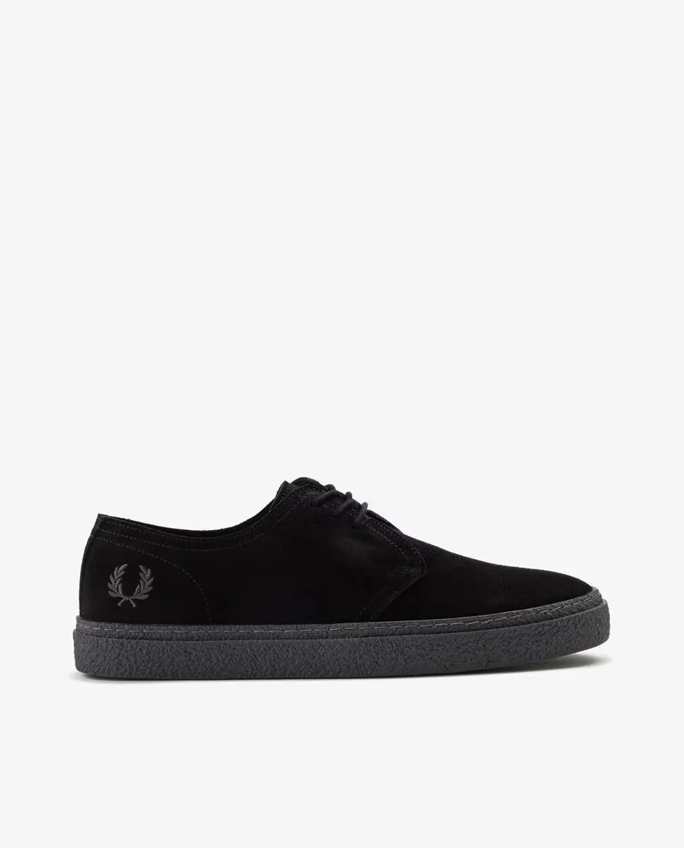 

Мужские кожаные кроссовки с черными шнурками и логотипом сбоку Fred Perry, Черный, Мужские кожаные кроссовки с черными шнурками и логотипом сбоку Fred Perry