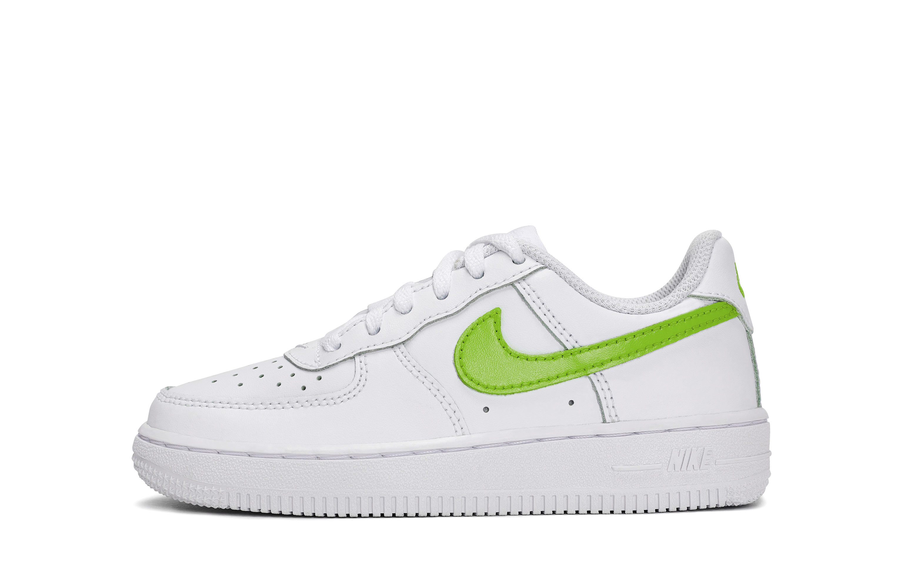 

Детские кроссовки для скейтбординга Air Force 1 для дошкольников Nike, белый/зеленый