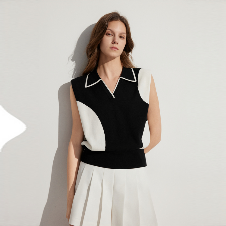 

ELLE Трикотажный жакет Women's Black Lapel Moderate Others