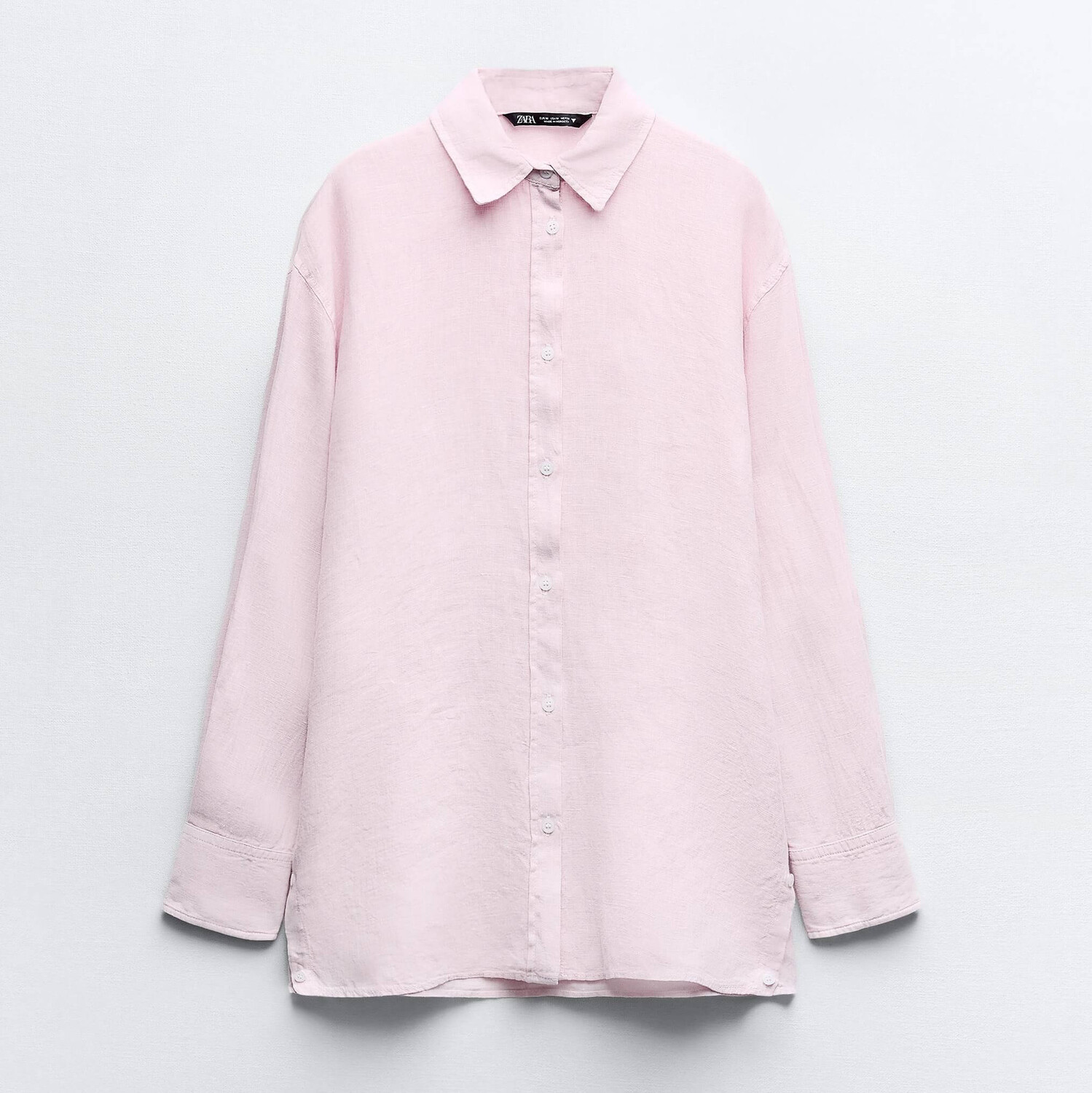 

Рубашка Zara Oversize 100% Linen, розовый